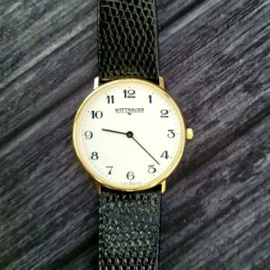 Vintage Wittnauer Mens Watch Swiss Gold In Box New Battery