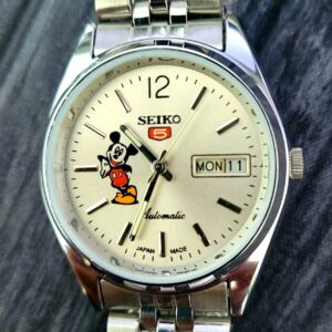 Vintage Seíko-5 17j Automatic Mickey Dial Mens Watch Exb Mod