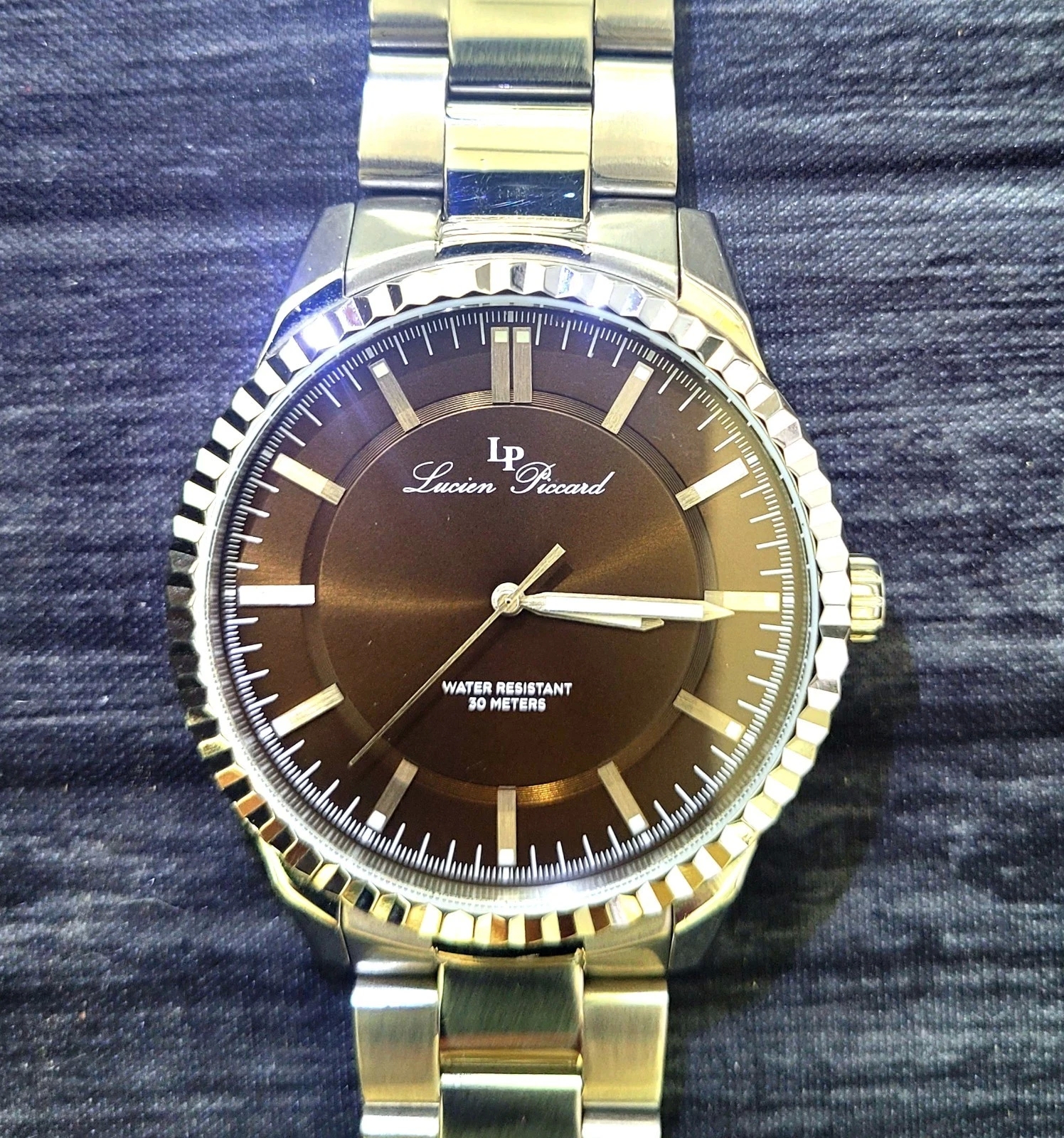 Rare Rootbeer Color Lucien Piccard Lp28025 Mens Luxury Watch