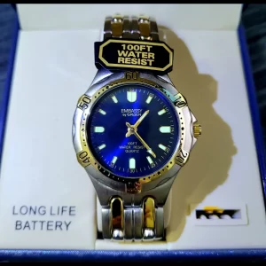 Rare Vintage Nos Gruen Sport 2 Tone Watch W Box & Papers