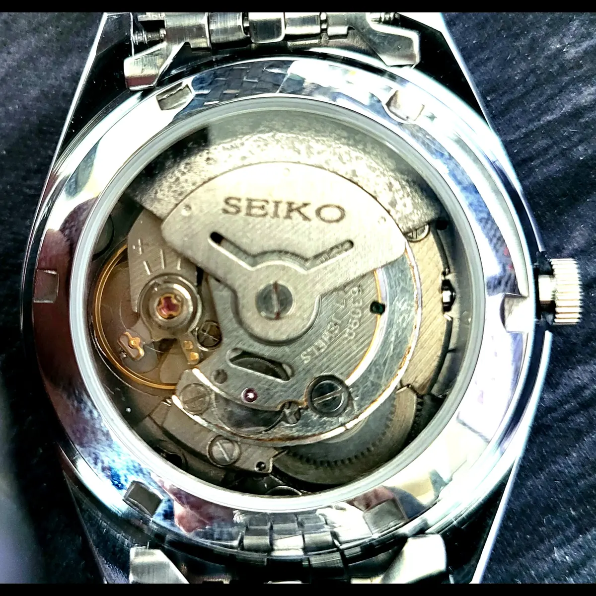Vintage Seiko-5 17j Automatic Mickey Dial Mens Watch Exb Mod - Image 5