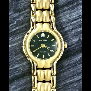 Rare Vintage Waltham Womans Watch Diamond Dial New In Box