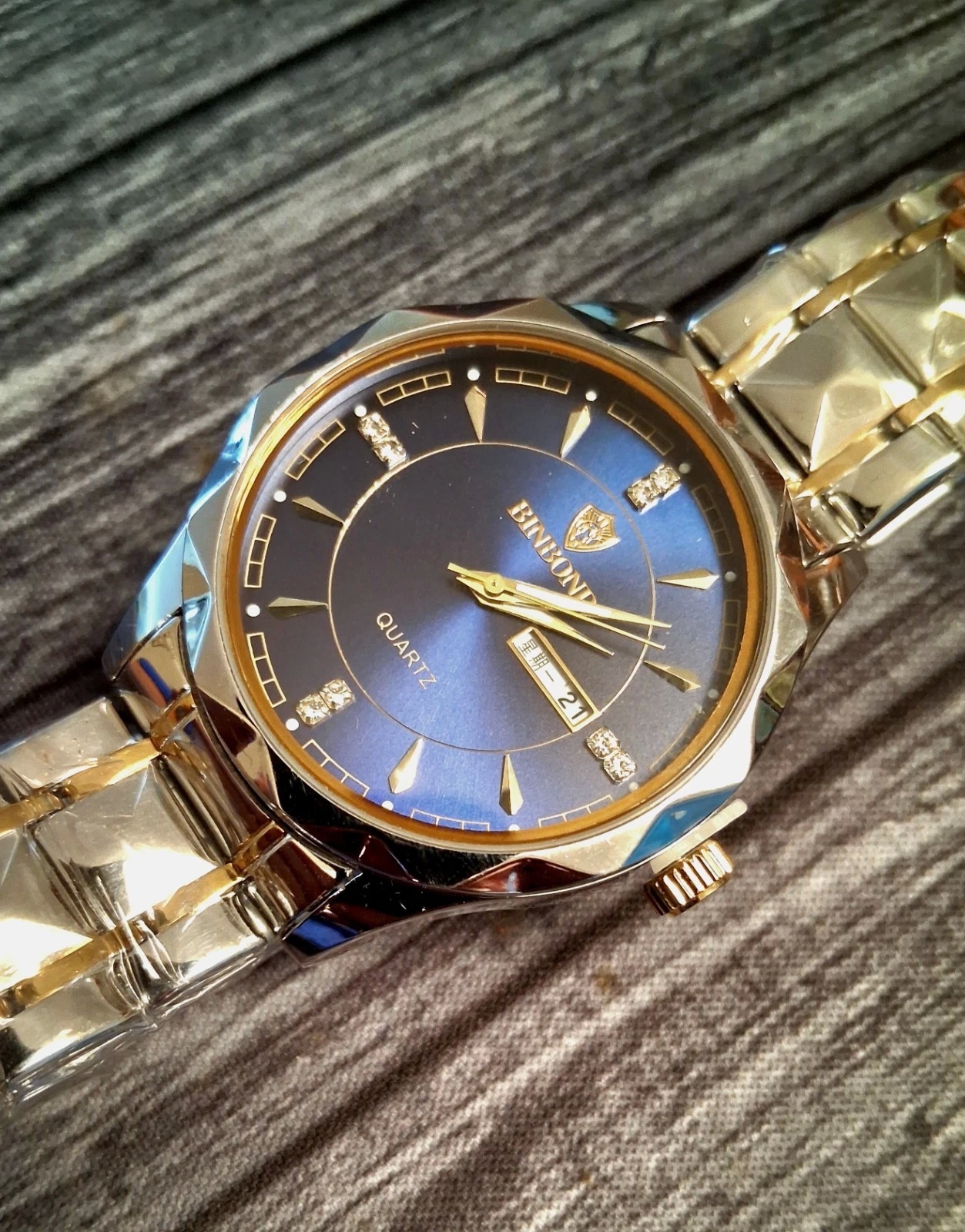 Vintage Gentlemans Singapore Dress Watch Diamond Burst Dial