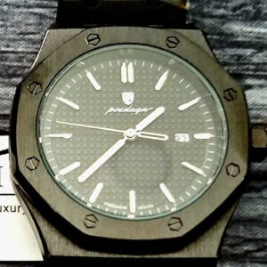 Mens Poedagar Black Sea Guilloché Dial Mens Dress Watch