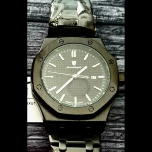 Mens Poedagar Black Sea Guilloché Dial Mens Dress Watch