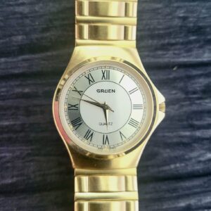 Exquisite Rare Vintage Gruen Pie Pan Roman Dial Men's Watch