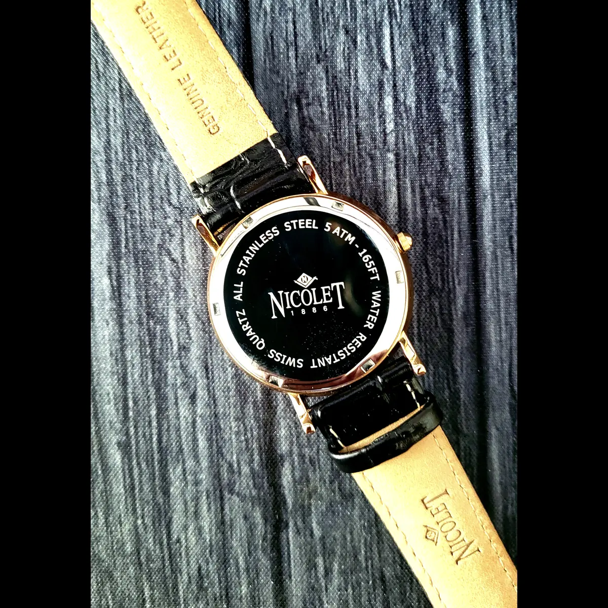 Rare Vintage Nicolet Roman Sub Second Dial Swiss Men's Watch - Image 5