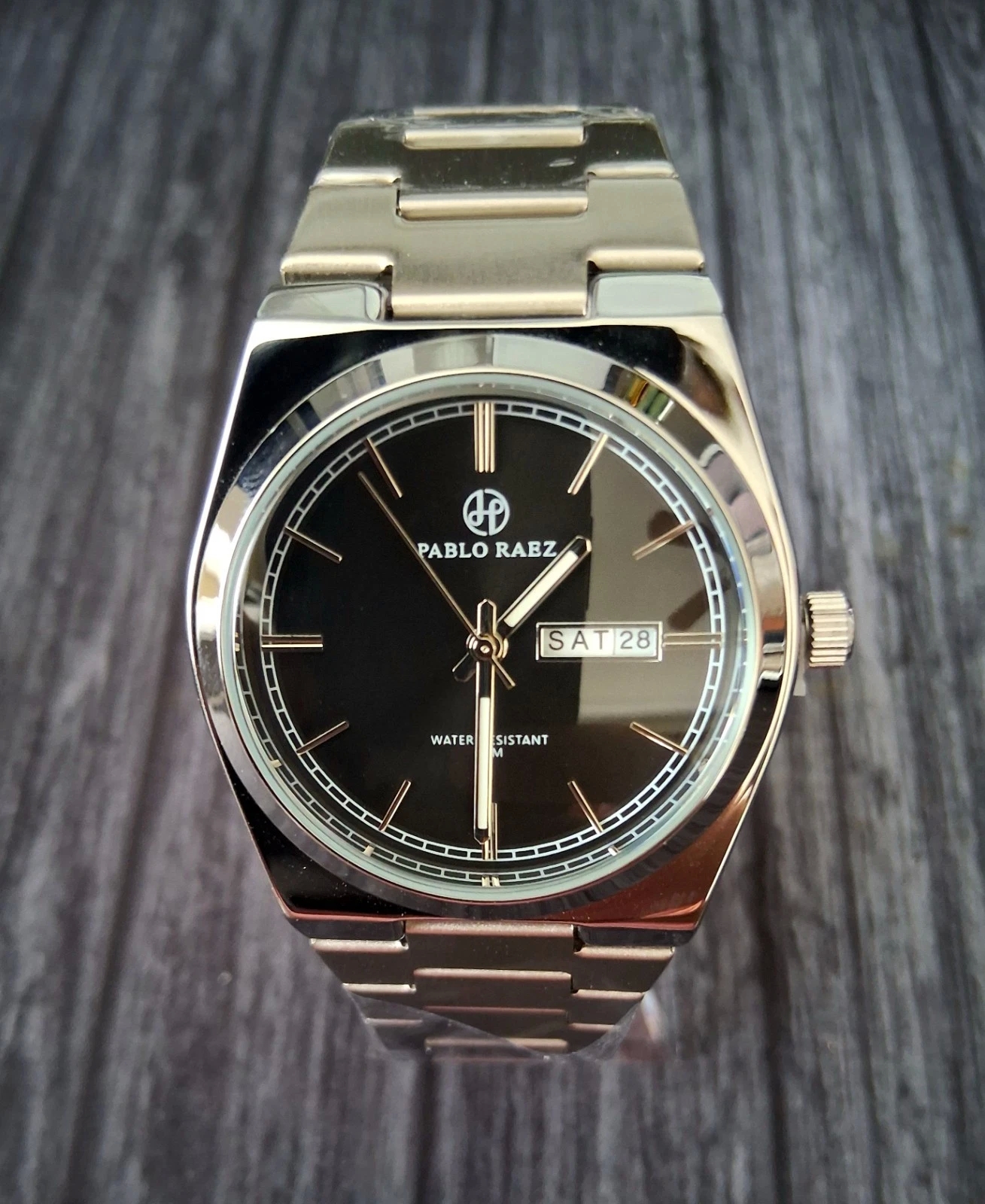 Pablo Raez Prx Style Case Men's Dress Watch Black Dial Watch