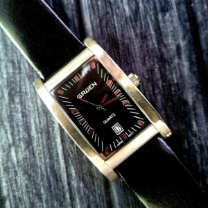 Rare Vintage Gruen Tuxedo Curvex Mens Watch W Box And Papers