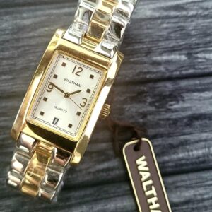 Brand New Vintage Waltham 2 Tone White Enamel Men's Watch