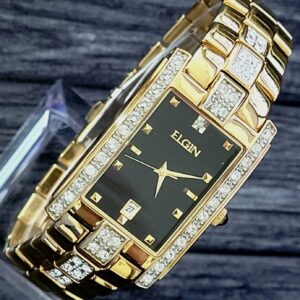 Rare Vintage Elgin Diamond Date Men's Executive Dress Watch