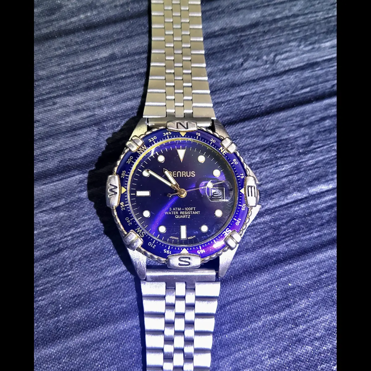 Vintage Collectable Benrus Compass Dive Dress Watch Bnw701 - Image 3
