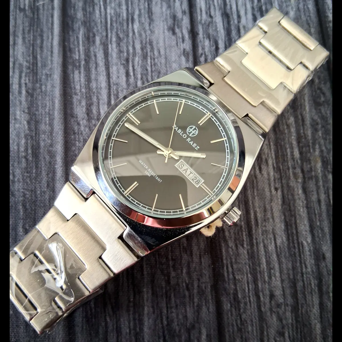 Pablo Raez Swiss Inspired Mens Ebony Enamel Prx Case-Dial Men's Watch - Image 3