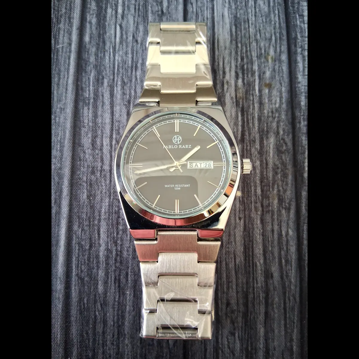 Pablo Raez Swiss Inspired Mens Ebony Enamel Prx Case-Dial Men's Watch - Image 4