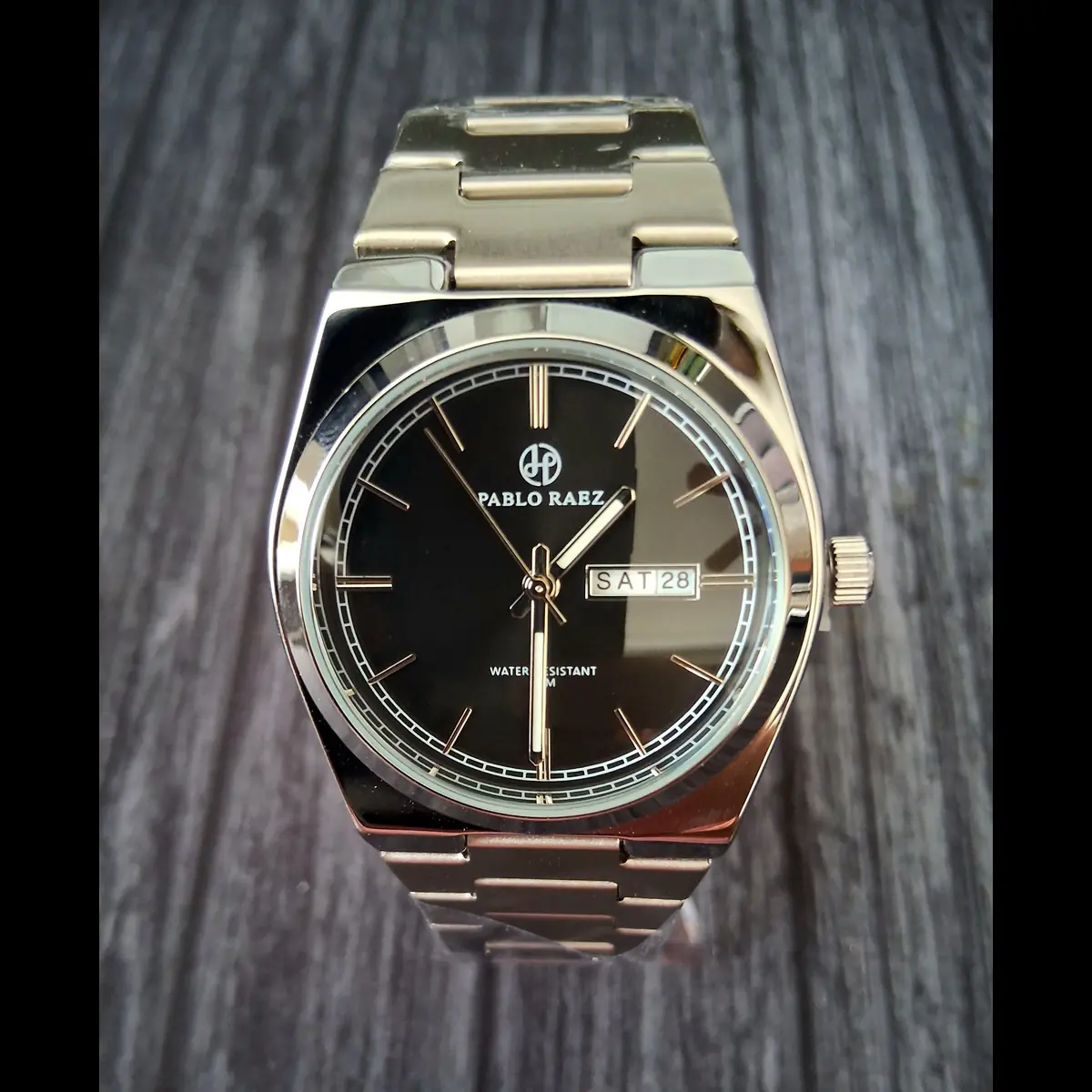 Pablo Raez Swiss Inspired Mens Ebony Enamel Prx Case-Dial Men's Watch