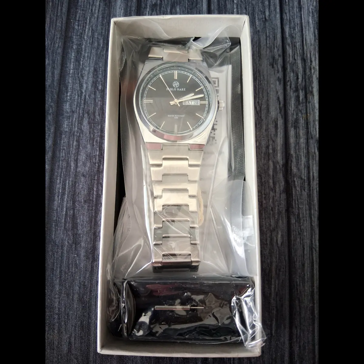 Pablo Raez Swiss Inspired Mens Ebony Enamel Prx Case-Dial Men's Watch - Image 7