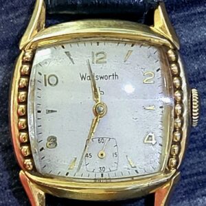 Antique Wadsworth Elgin Mens Art Deco Tank Watch 10k RGP