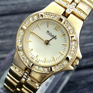 Rare Vintage Dufonte Womans Diamond Paved Enamel Dial Watch