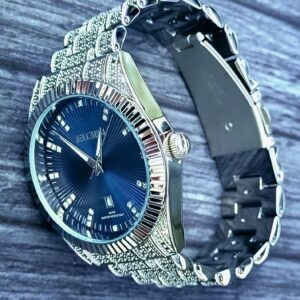 Rare Elgin Paved Diamond Dial Men's Watch Authorized Dealer
