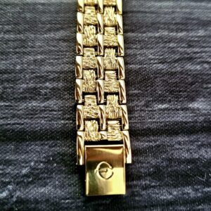 Rare Elgin Gold Nugget Men's Fashion Bracelet With All Links