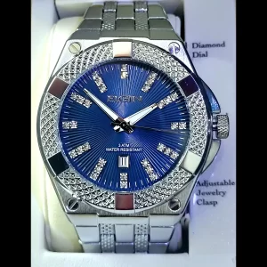 Rare Mens Paved Diamond Bezel Elgin Watch Authorized Dealer