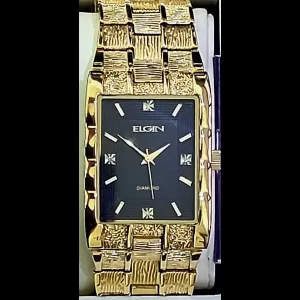 Elgin Diamond Dial Nugget Mens Tank Watch Authorized Dealer