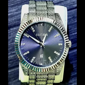 Rare Elgin Paved Diamond Dial Men's Watch Authorized Dealer