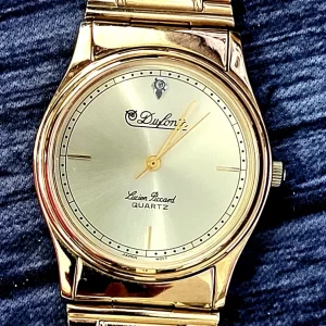 Vintage Rare Diamond Dial Dufonte Lucien Piccard Mens Watch