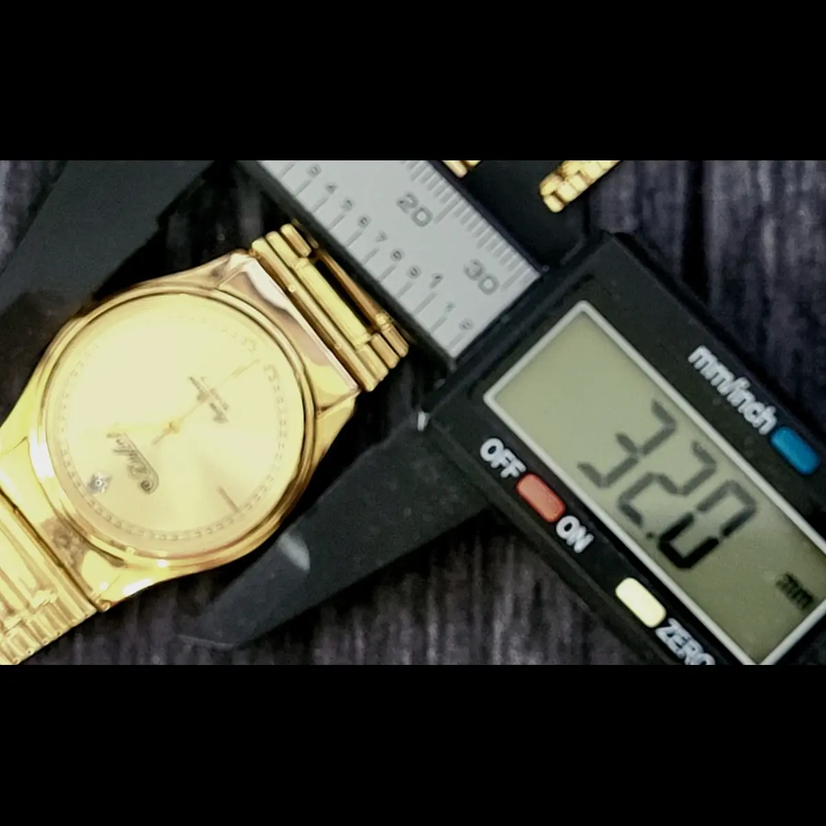 Vintage Rare Diamond Dial Dufonte Lucien Piccard Mens Watch - Image 6