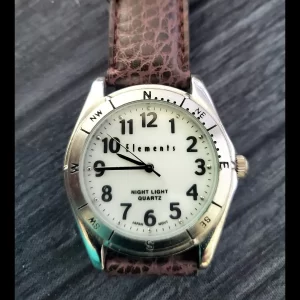 Men’s Vintage Elements Night Light Quartz Watch New Battery