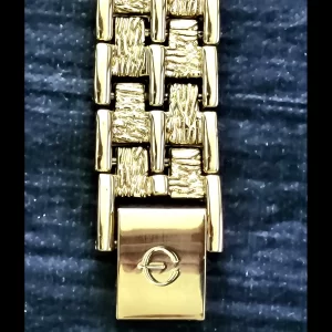 Rare Elgin Gold Nugget Men's Fashion Bracelet With All Links
