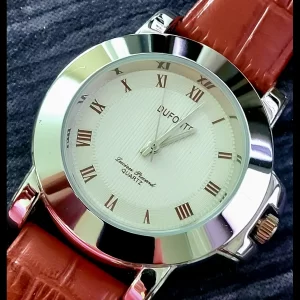 Vintage Lucien Piccard Dufonte Roman Guilloche Men's Watch