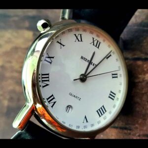 Rare Beuchat Entract French 10 Oclock Crown Roman Dial Watch