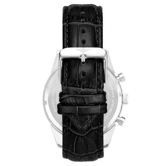 New Stuhrling Monaco Quartz Chronograph Date Black Mens Watch - Image 2