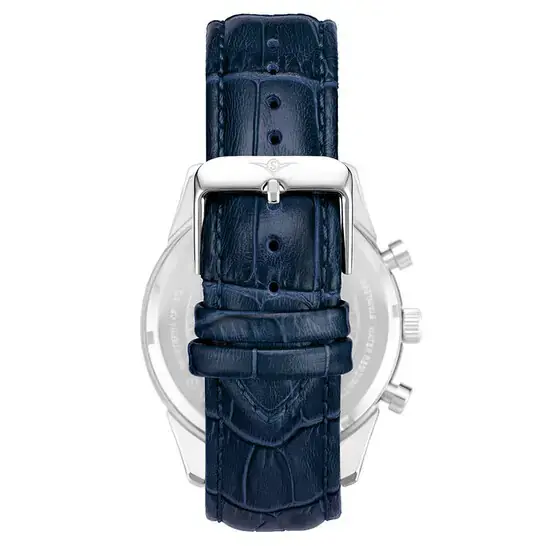 New Stuhrling Monaco Quartz Chronograph Date Blue Mens Watch - Image 2