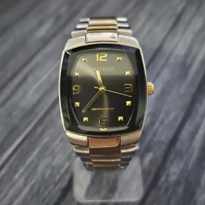 Retro Vintage Waltham 2 Tone 80's Faceted Crystal Men's Watch Nib