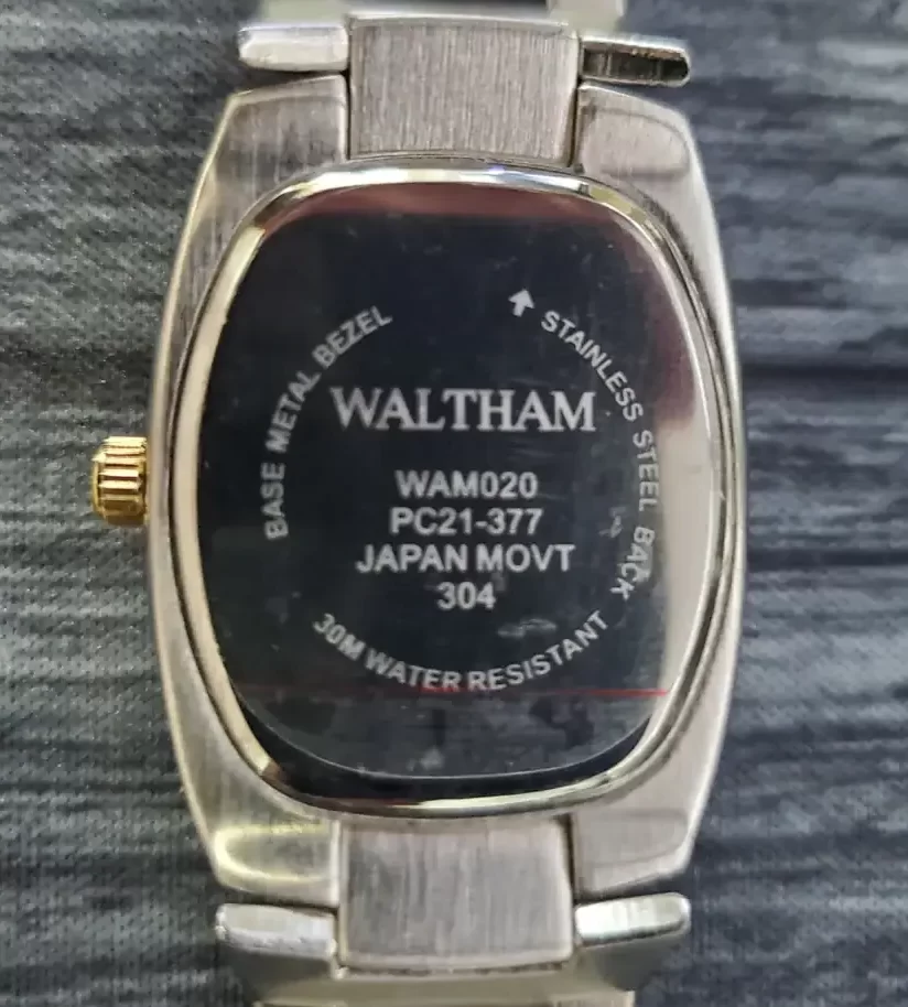 Retro Vintage Waltham 2 Tone 80's Faceted Crystal Men's Watch Nib - Image 4