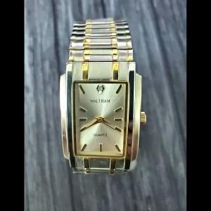 Rare Vintage Waltham Prestige Diamond Mens Watch Box Papers