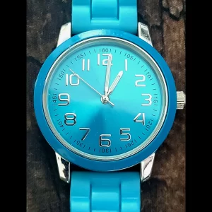 Vintage Rare 90's Retro Blue Silicone FMDX-18566 Sport Watch
