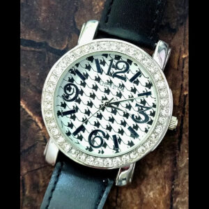 Rare Womens Geneva Ind Diamond Houndstooth Designer Watch