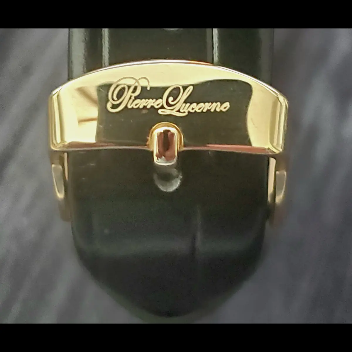 Authentic Pierre Lucerne Seiko Y120 Black SQ Mens Tank Dress Watch - Image 3