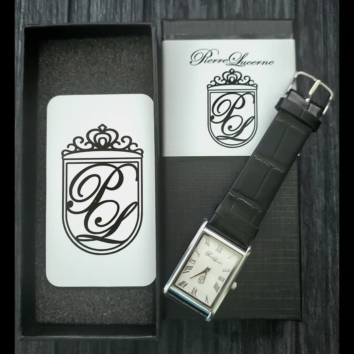 Authentic Pierre Lucerne Seiko Y120 White SQ Mens Tank Dress Watch - Image 5