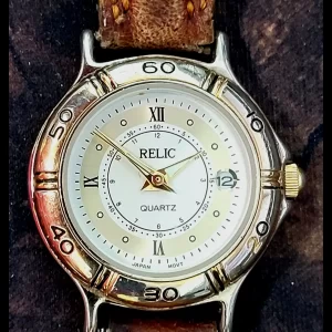 Rare Vintage Womens Relic Japan Watch Roman Dial New Battery